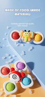 Cartoon Spinning Bath Toy – Insect, Ocean & Sky Themed Water Toys for Kids