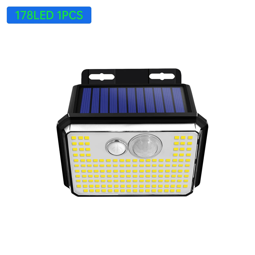 Solar Security Wall Light – 148 LED Motion Sensor Outdoor Garden Lamp