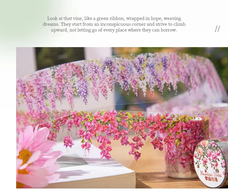 Mountain Vines Vintage PET Tape – 50mm x 2m
