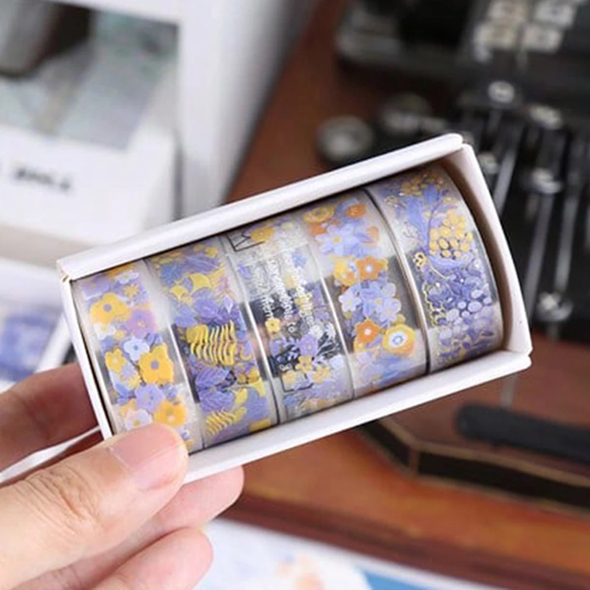 Animal Pattern Washi Tape Set – 5 Rolls