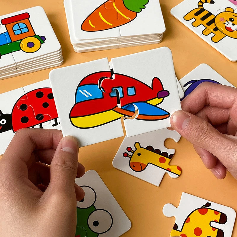 Montessori Flash Cards for Kids – Educational Learning Puzzle Cards for Babies & Toddlers