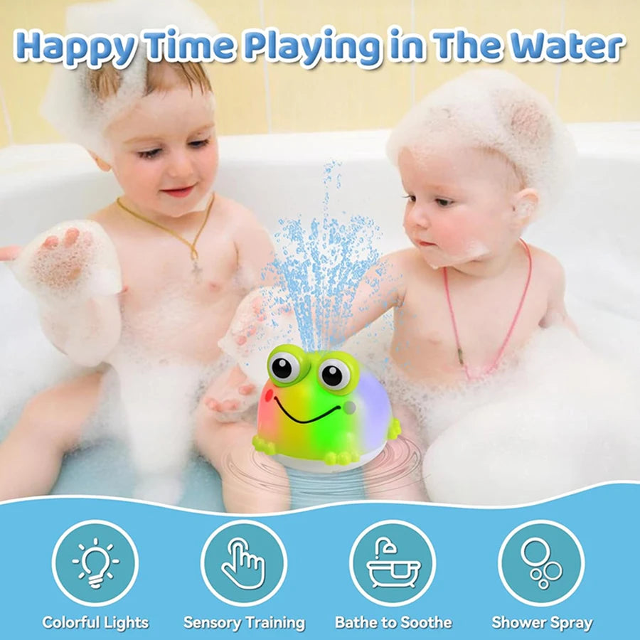 Light Up Whale Bath Toy for Babies & Toddlers – Sprinkler Fountain Bathtub Toy