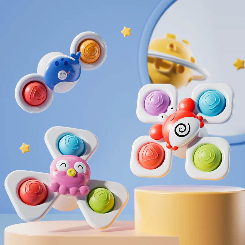Cartoon Spinning Bath Toy – Insect, Ocean & Sky Themed Water Toys for Kids