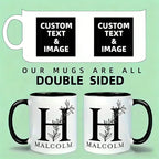 Personalised Photo & Text Mug – Custom Colour Ceramic Gift