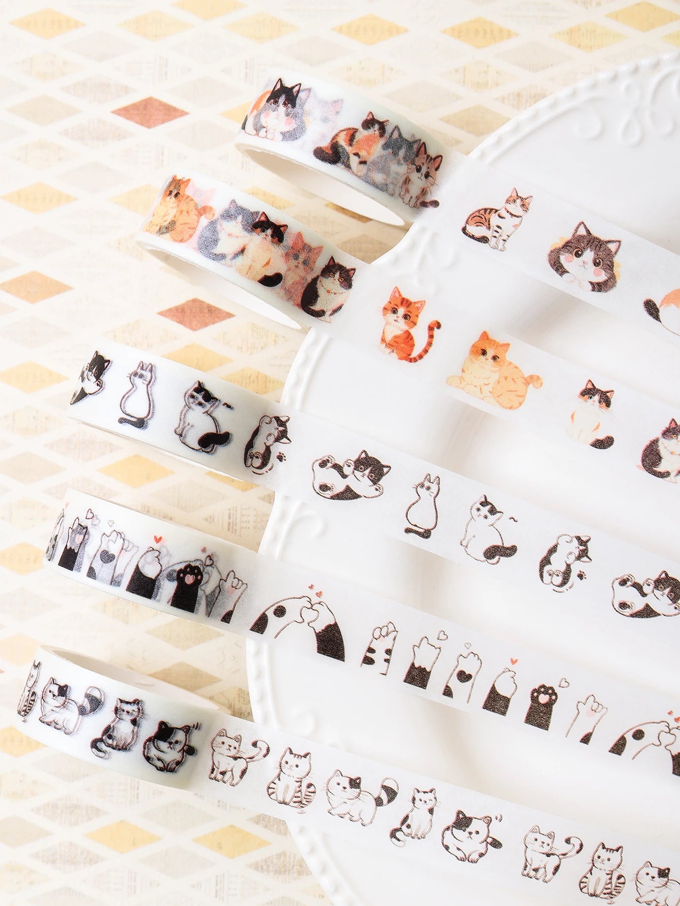Animal Pattern Washi Tape Set – 5 Rolls