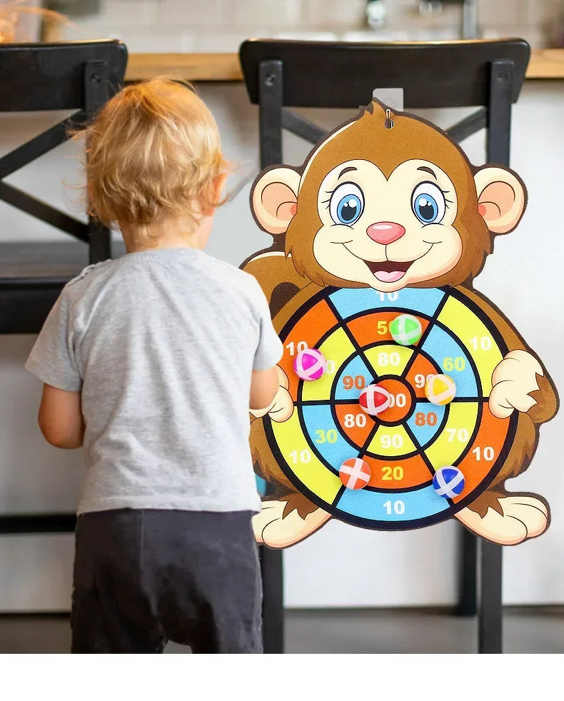 Educational Games Dart Board Kids Toy Stickey Ball Dart Indoor Sports Child Montessori Games for Children Gifts baby toys