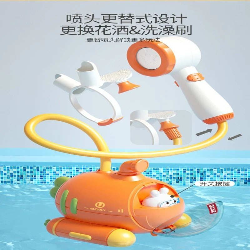 Electric Baby Bath Toy – Submarine Shower Sprinkler for Infants & Toddlers