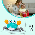 Dancing Crab Baby Toy – Interactive USB Rechargeable Crawling Toy