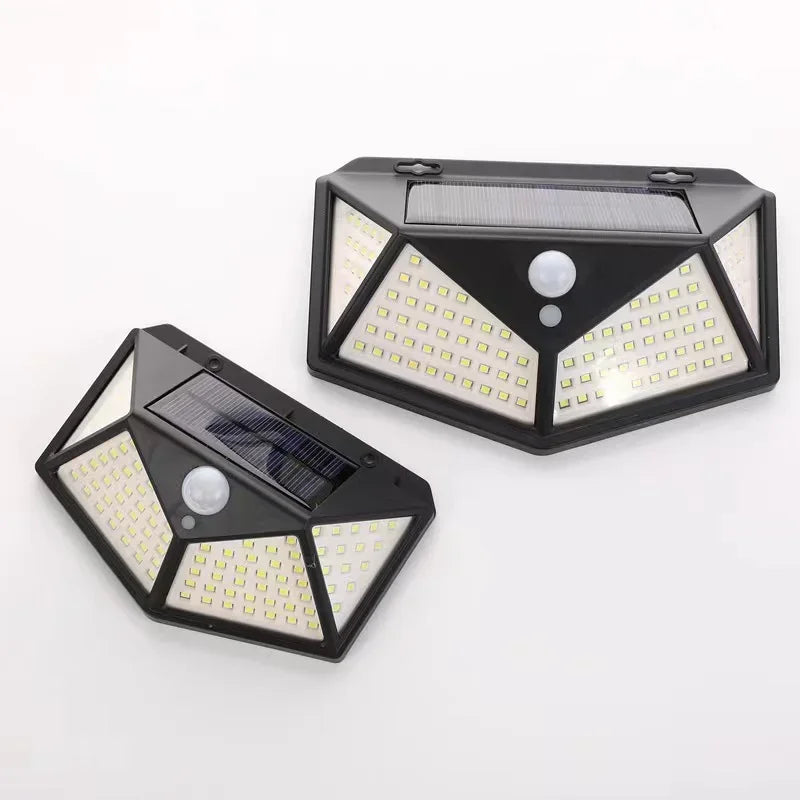 Solar Wall Light – 100 LED PIR Motion Sensor Outdoor Garden Lamp