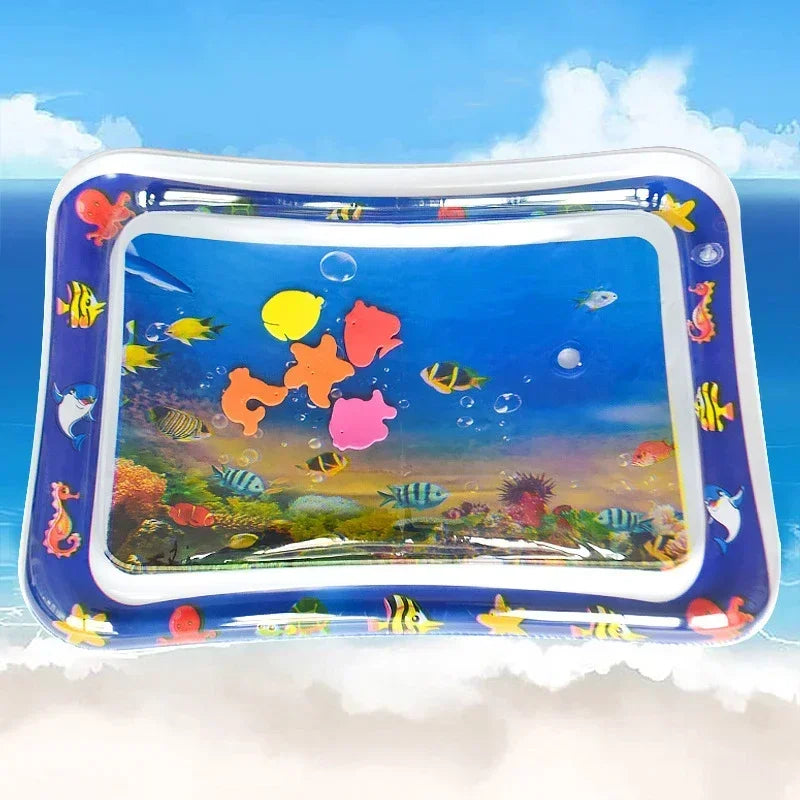 Baby Water Play Mat | Inflatable Tummy Time Sensory Pad for Infants & Toddlers