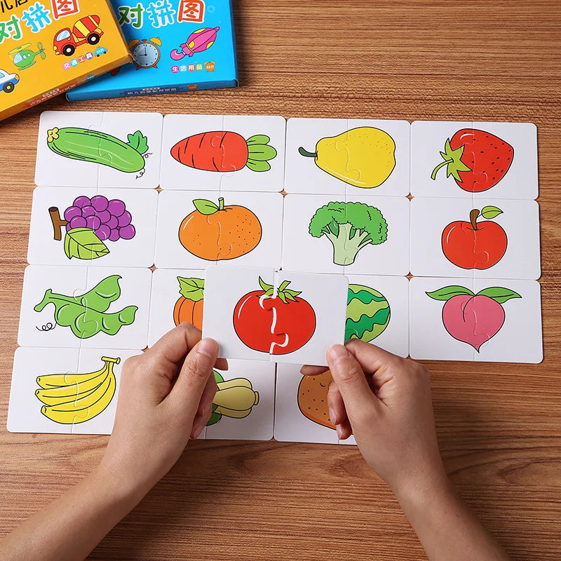 Montessori Flash Cards for Kids – Educational Learning Puzzle Cards for Babies & Toddlers