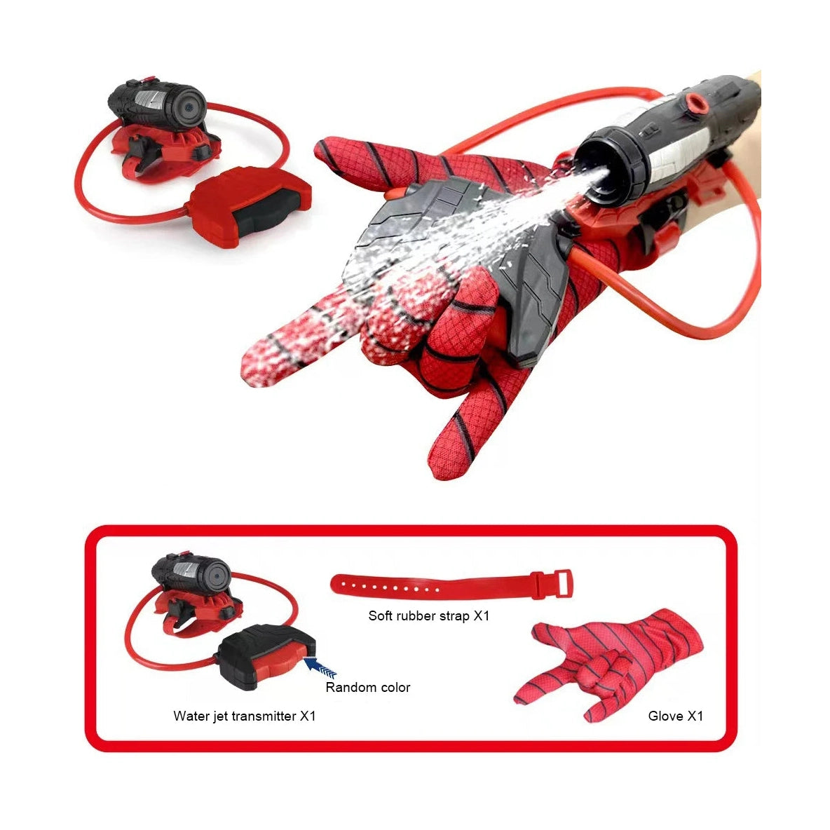 Spider Web Shooter Toy with Superhero Glove