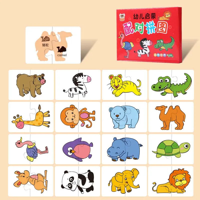 Montessori Flash Cards for Kids – Educational Learning Puzzle Cards for Babies & Toddlers