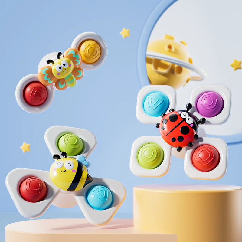 Cartoon Spinning Bath Toy – Insect, Ocean & Sky Themed Water Toys for Kids