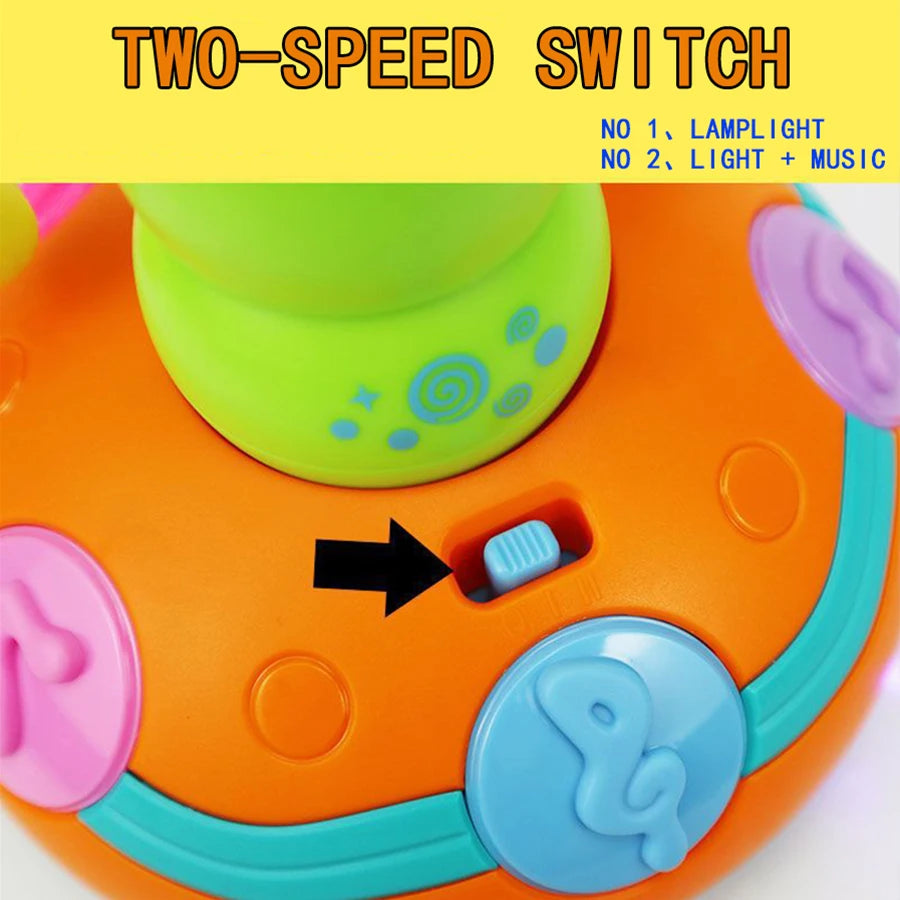 Electric Caterpillar Saxophone Toy – Dancing LED Light Music Toy for Kids