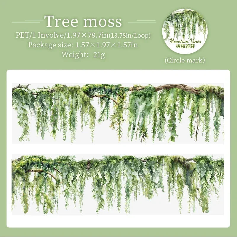 Mountain Vines Vintage PET Tape – 50mm x 2m