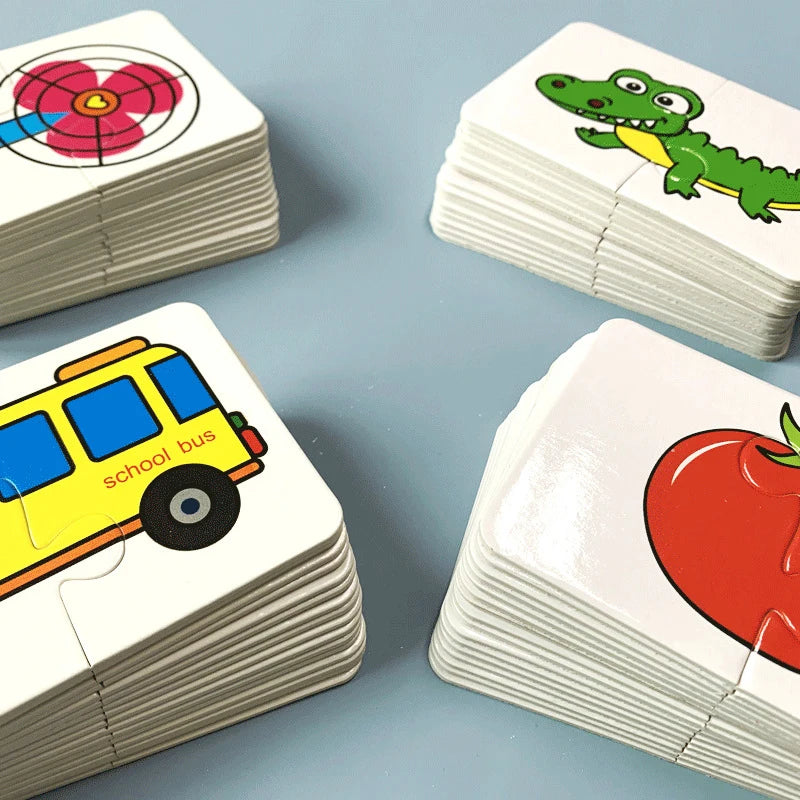 Montessori Flash Cards for Kids – Educational Learning Puzzle Cards for Babies & Toddlers