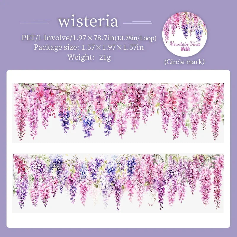 Mountain Vines Vintage PET Tape – 50mm x 2m