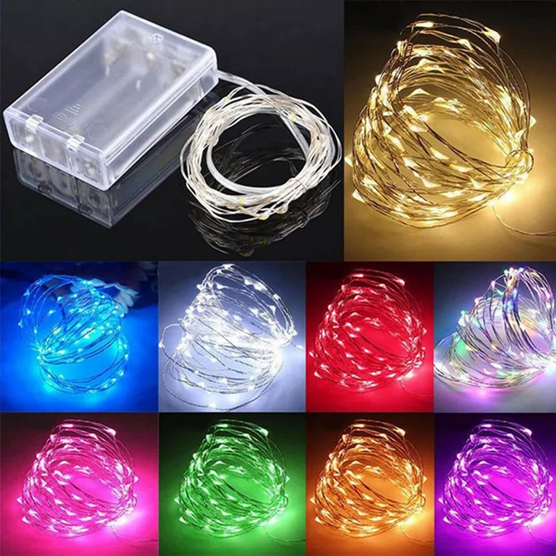 Copper Wire Fairy Light String – Battery Powered LED Lights 1M–10M