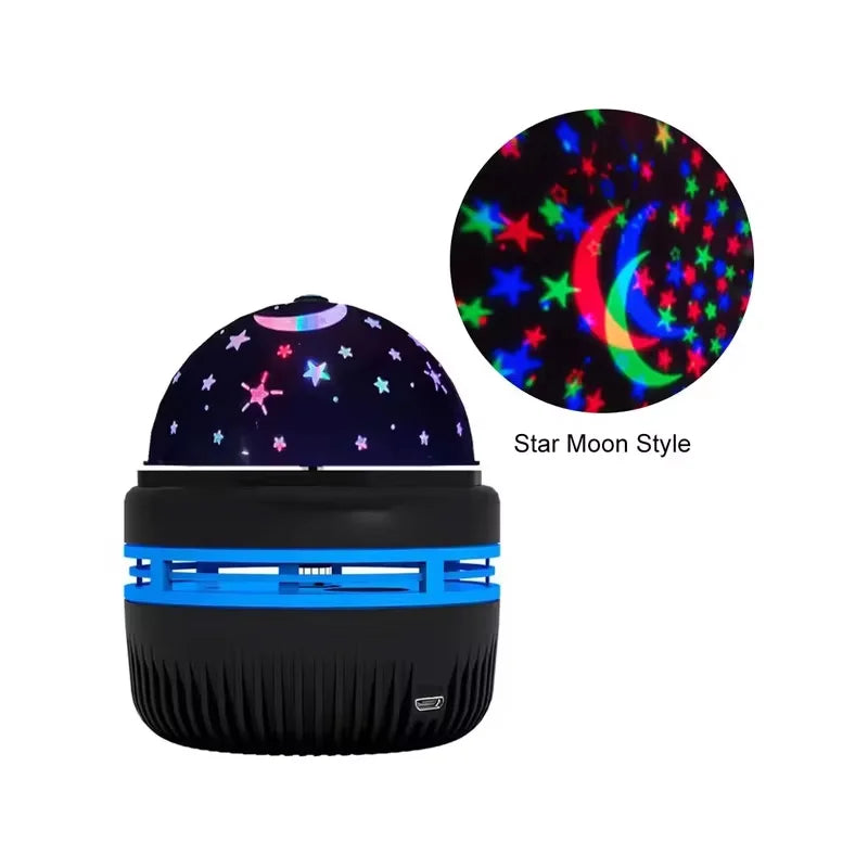 Galaxy Star Projector Night Light – LED Moon & Star Bedroom Atmosphere Lamp