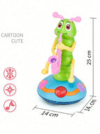 Electric Caterpillar Saxophone Toy – Dancing LED Light Music Toy for Kids