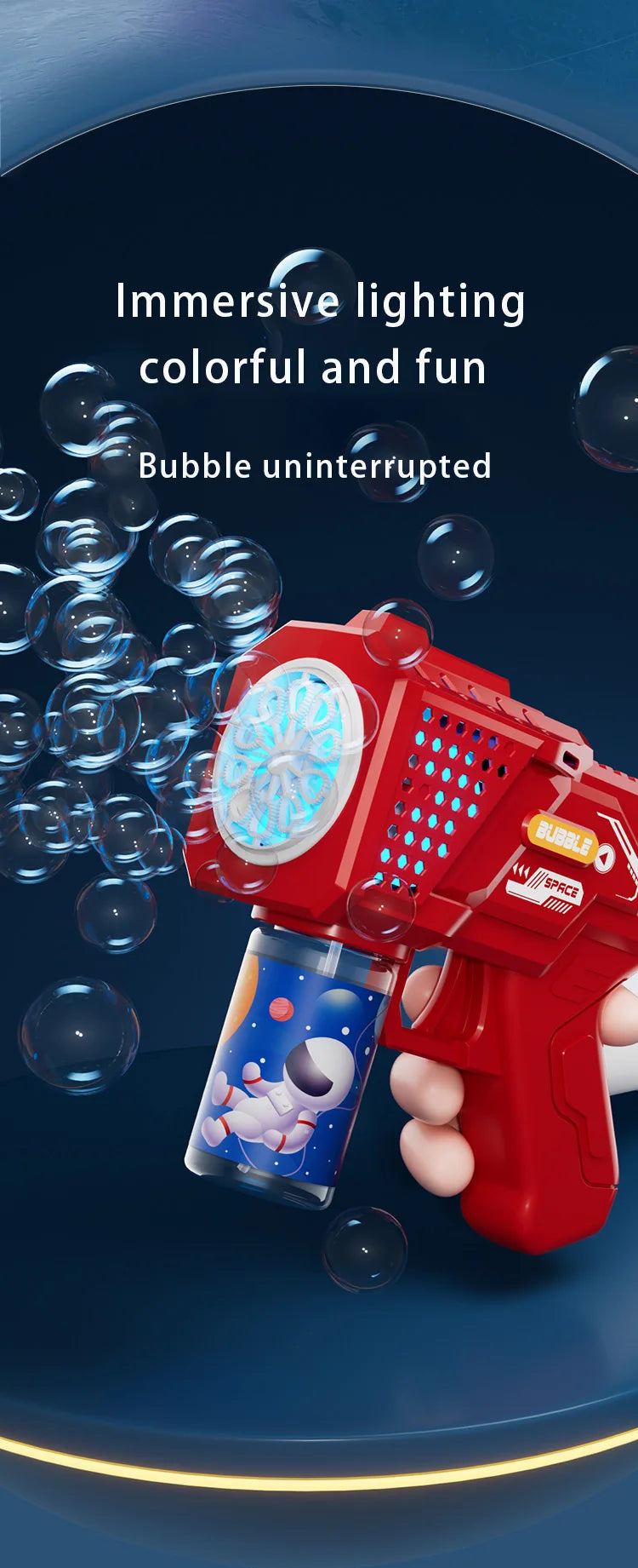 Gatling Bubble Gun Toy – 10-Hole Automatic Electric Bubble Blower for Kids