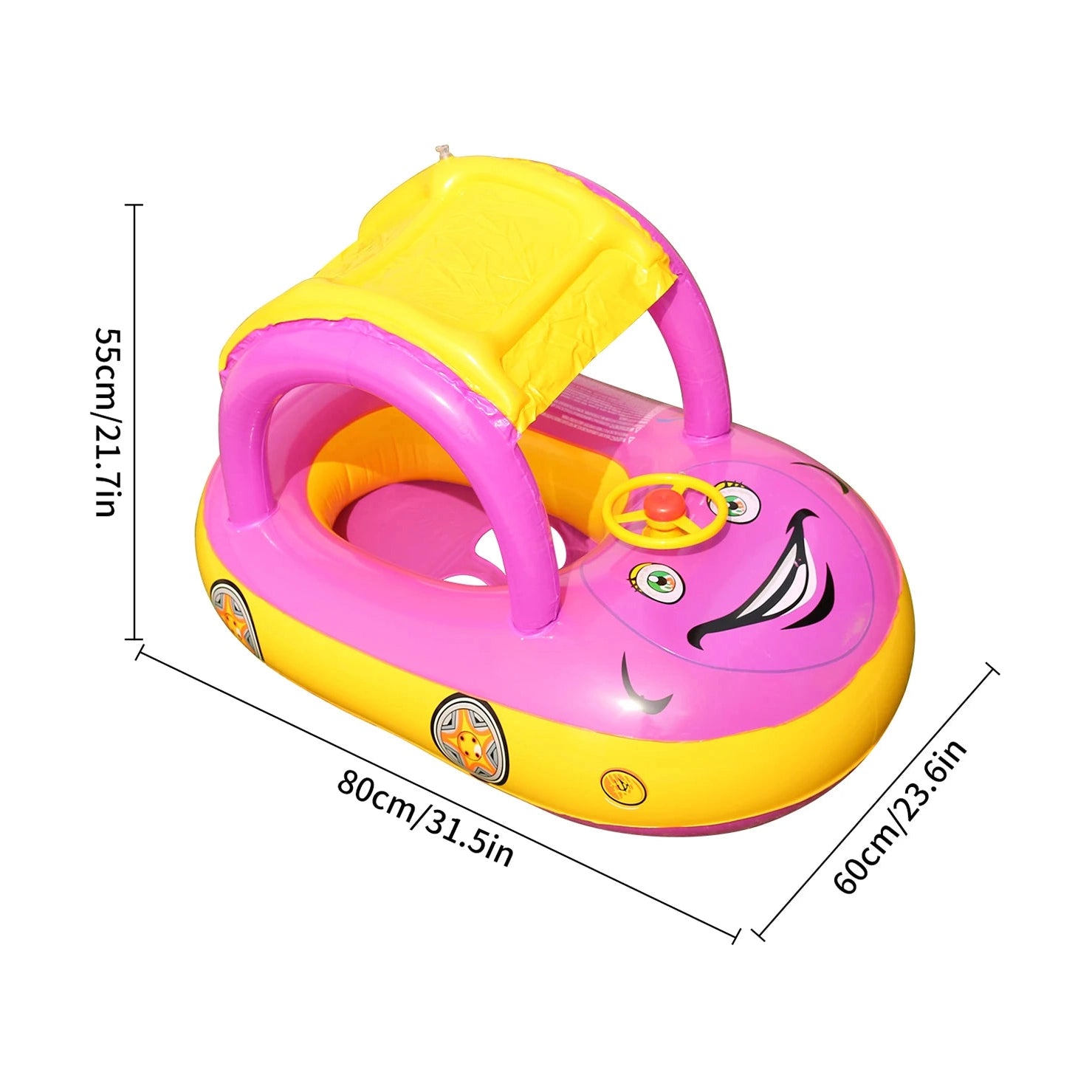 Car Shape Toddler Pool Float – Baby Swimming Ring & Beach Toy for Kids
