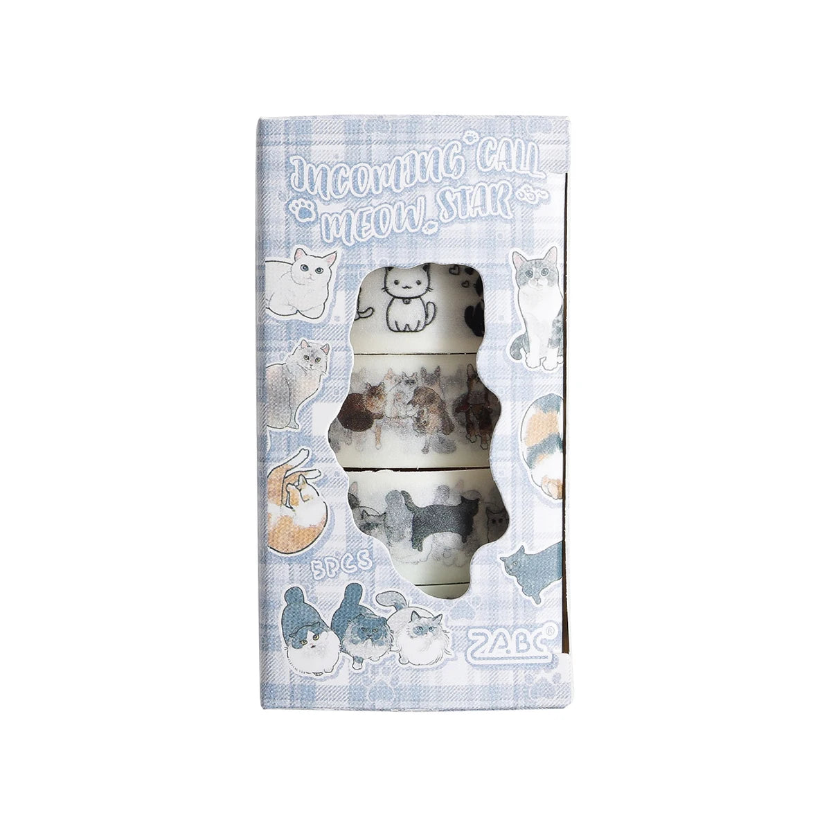 Animal Pattern Washi Tape Set – 5 Rolls