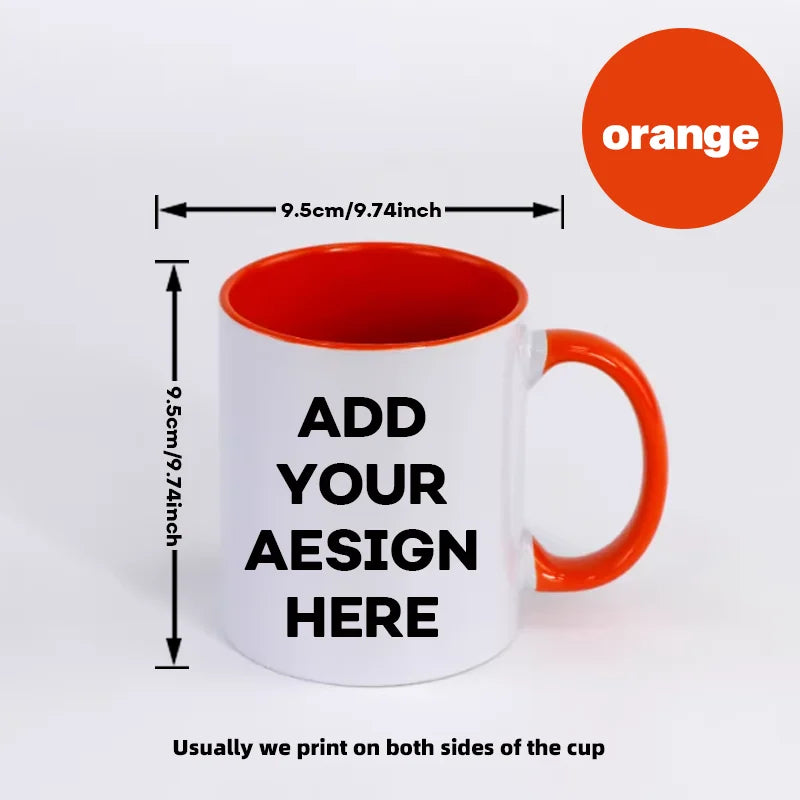 Personalised Photo & Text Mug – Custom Colour Ceramic Gift