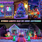 LED Plastic Leath Solar Powered Outdoor Fairy Lights IP65 Waterproof 8 Lighting Modes for Christmas Wedding Decoration