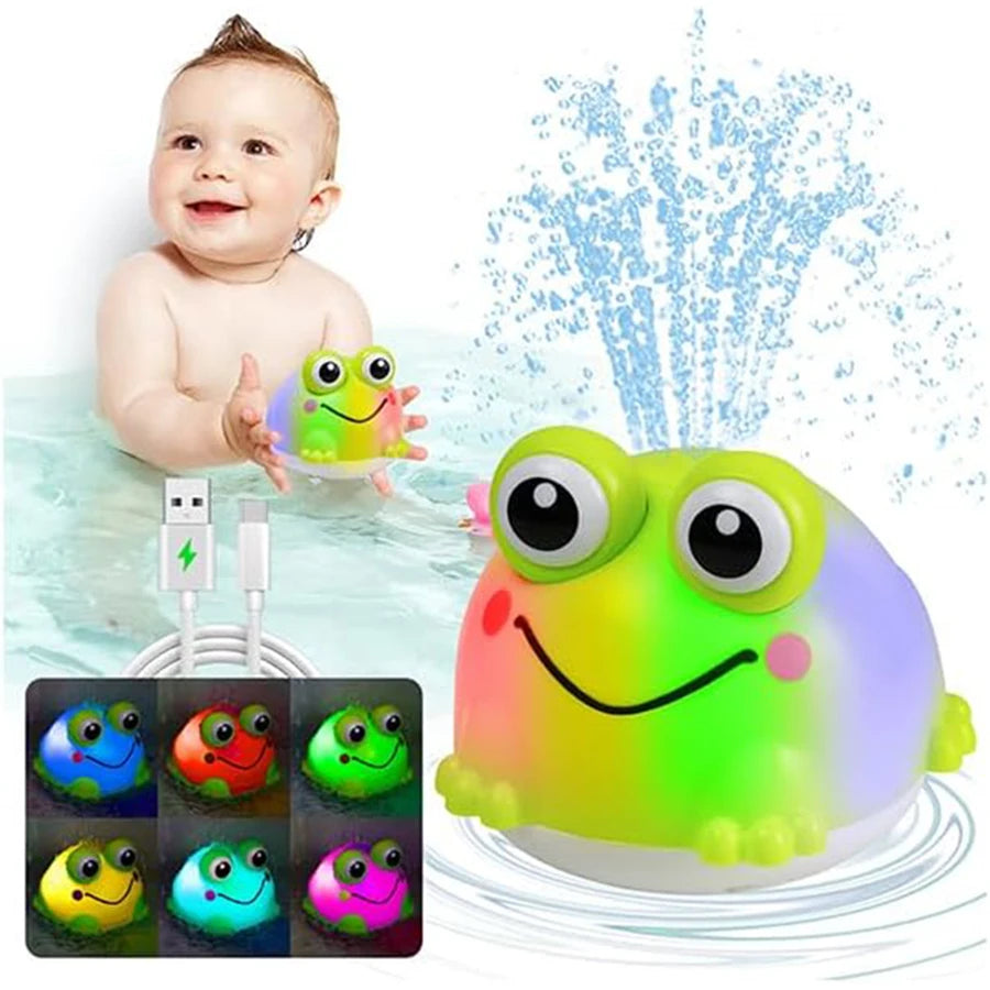 Light Up Whale Bath Toy for Babies & Toddlers – Sprinkler Fountain Bathtub Toy
