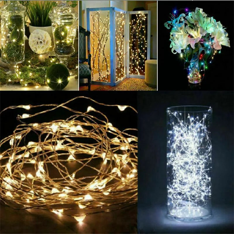 Copper Wire Fairy Light String – Battery Powered LED Lights 1M–10M