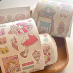 Kawaii Character Washi Tape – Sticker Tape for Journaling & Scrapbooking