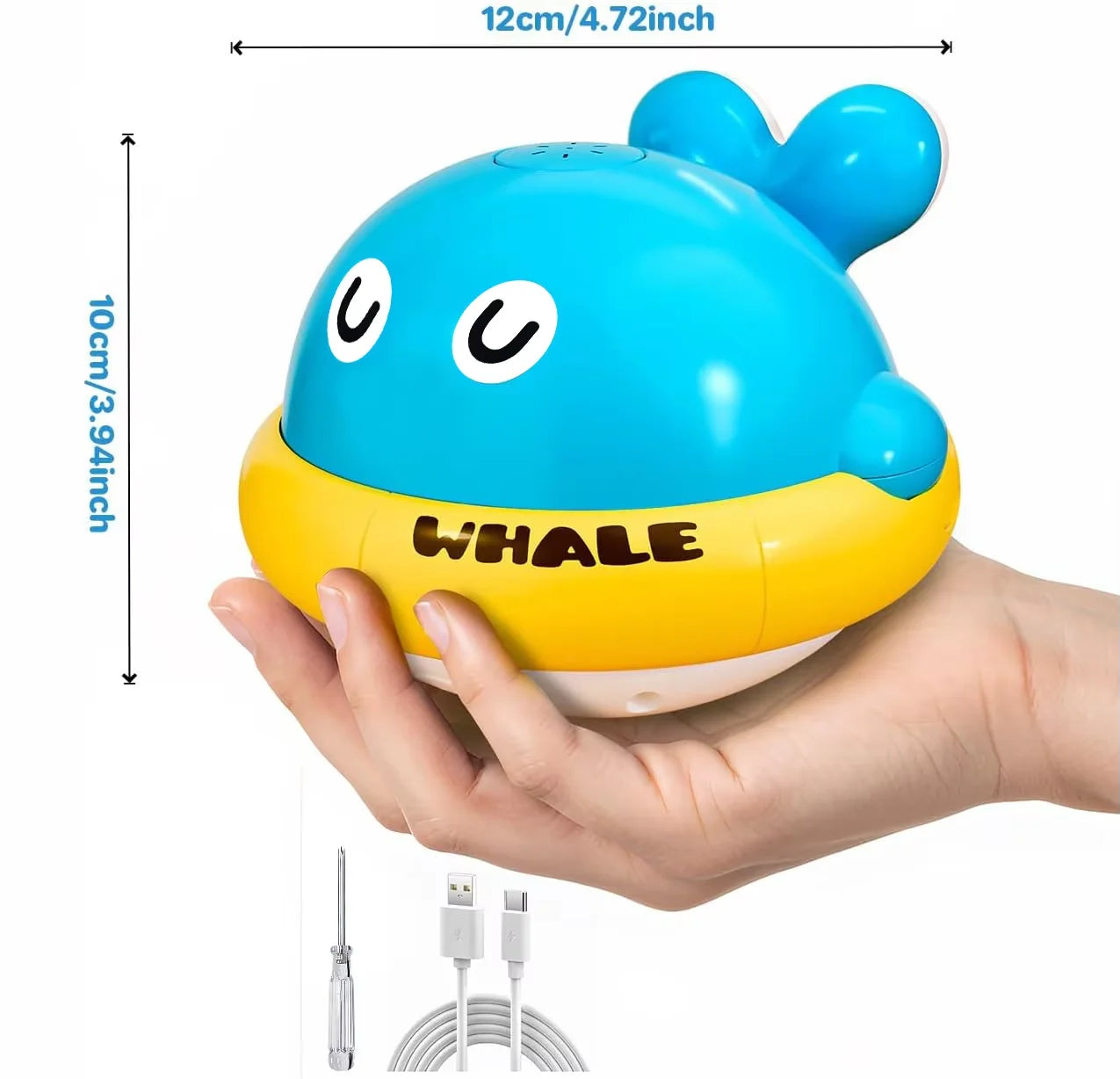 Light Up Whale Bath Toy for Babies & Toddlers – Sprinkler Fountain Bathtub Toy
