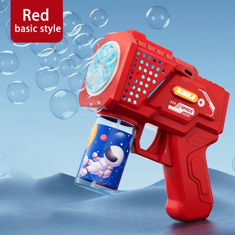 Gatling Bubble Gun Toy – 10-Hole Automatic Electric Bubble Blower for Kids