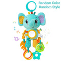 Baby Sensory Hanging Toy – Crinkle Squeaky Plush Animal with Teether for Pram, Crib & Car Seat