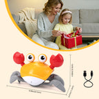 Dancing Crab Baby Toy – Interactive USB Rechargeable Crawling Toy