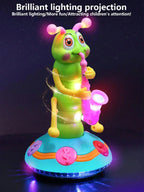 Electric Caterpillar Saxophone Toy – Dancing LED Light Music Toy for Kids