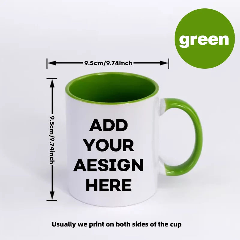 Personalised Photo & Text Mug – Custom Colour Ceramic Gift