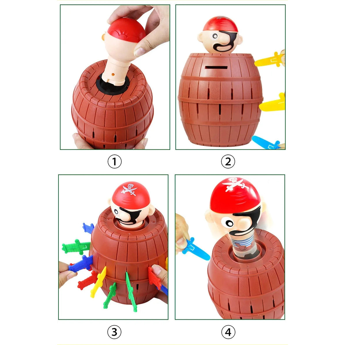 Pirate Barrel Sword Game – Pop Up Tricky Toy for Family Fun & Party Games