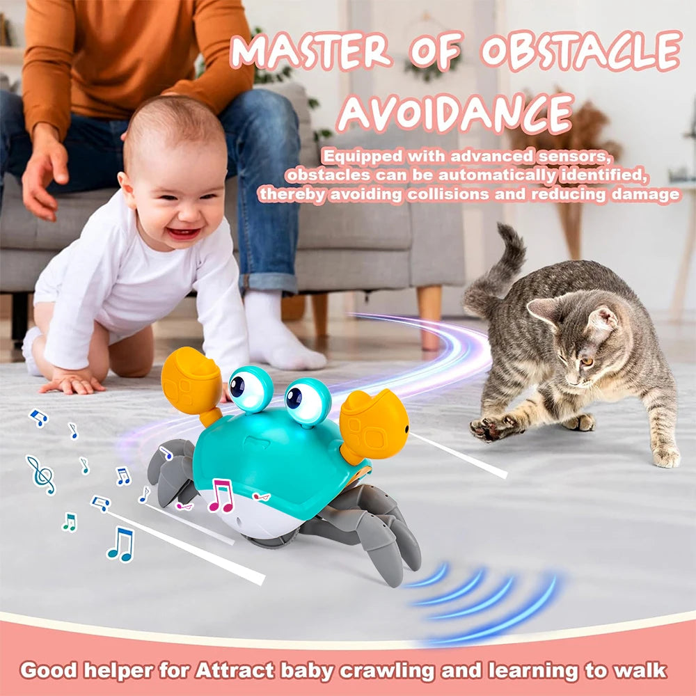 Dancing Crab Baby Toy – Interactive USB Rechargeable Crawling Toy