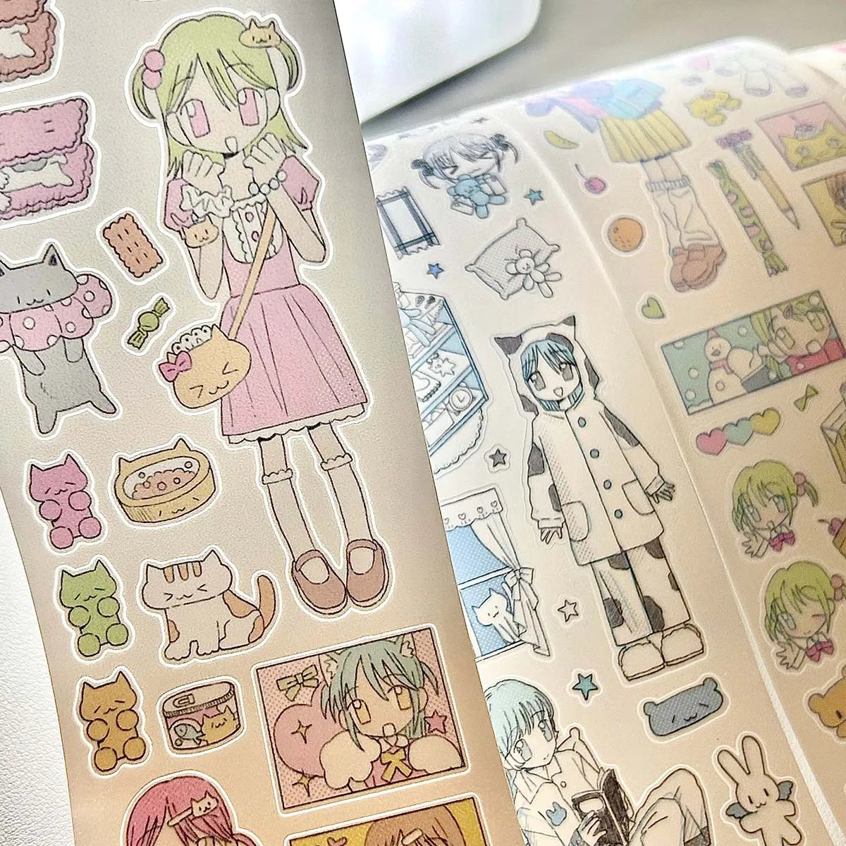 Kawaii Character Washi Tape – Sticker Tape for Journaling & Scrapbooking