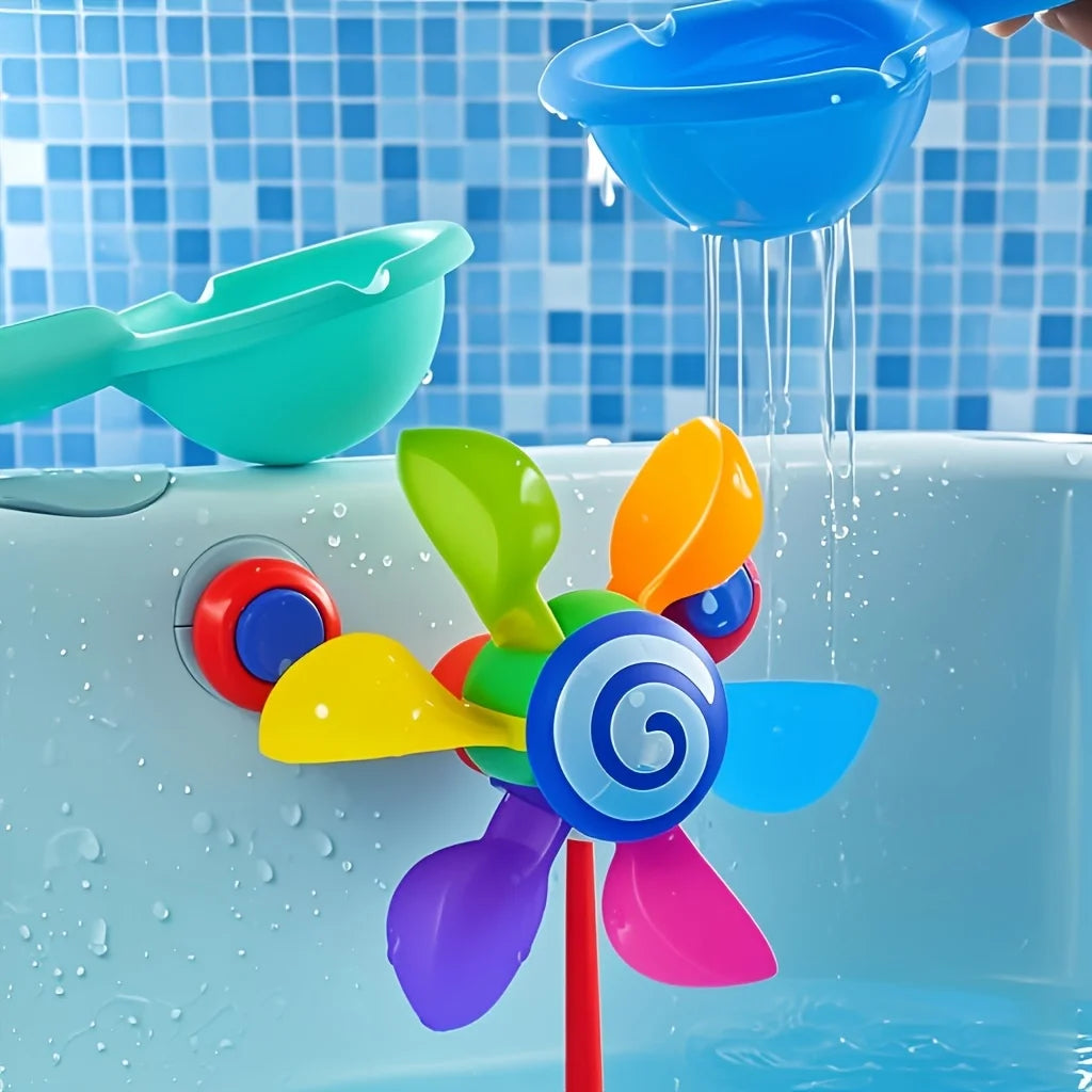 Spinning Bath Toy Windmill for Kids – Sensory Bathtime Fun