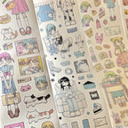 Kawaii Character Washi Tape – Sticker Tape for Journaling & Scrapbooking