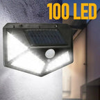Solar Wall Light – 100 LED PIR Motion Sensor Outdoor Garden Lamp
