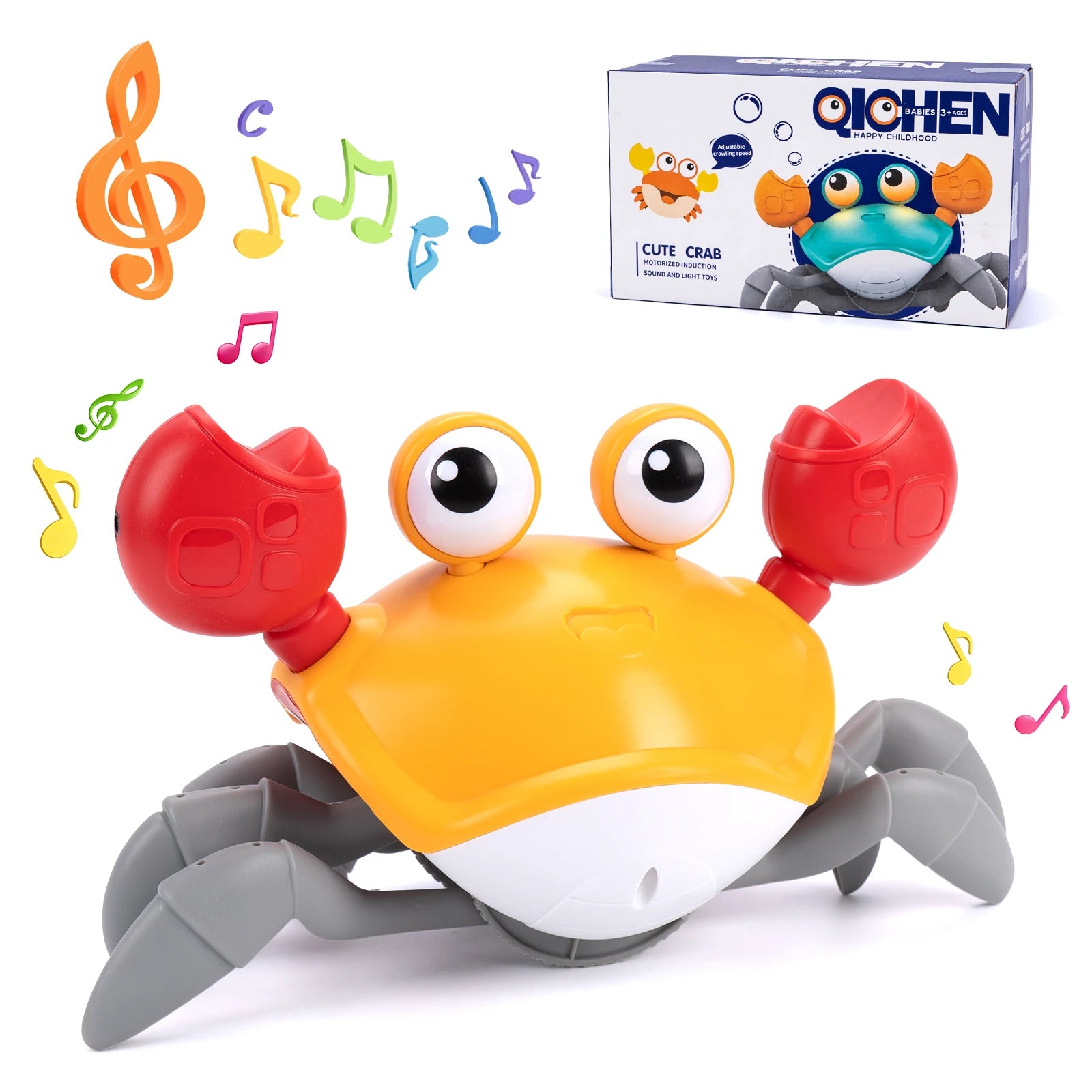 Dancing Crab Baby Toy – Interactive USB Rechargeable Crawling Toy