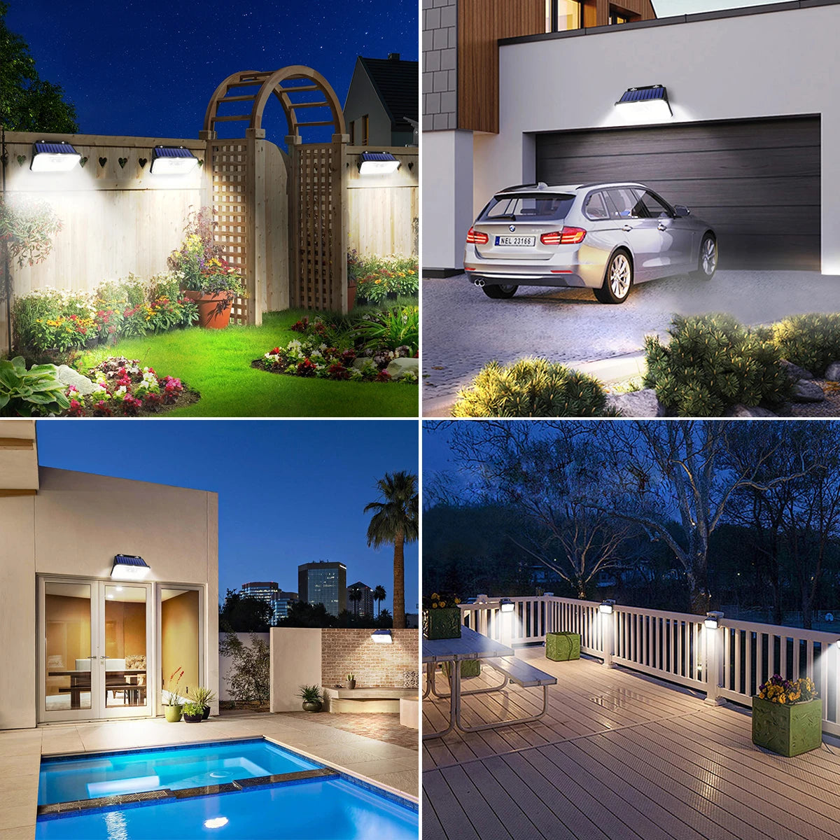Solar Security Wall Light – 148 LED Motion Sensor Outdoor Garden Lamp