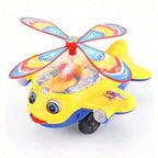 Cartoon Airplane Toy Trolley – Push Along Walking Toy for Toddlers & Kids