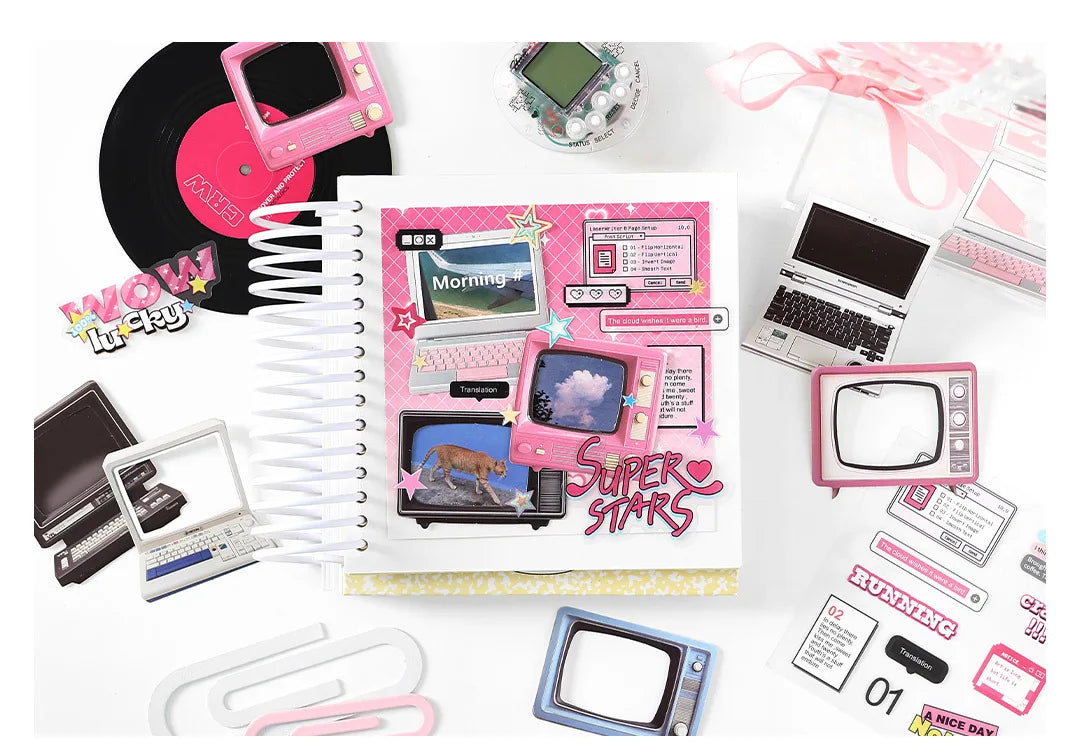 Y2K Retro Paper Stickers Pack – 15pcs