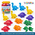 Matching Dinosaur Toy with Storage Bucket – Montessori Counting & Learning Toy for Toddlers